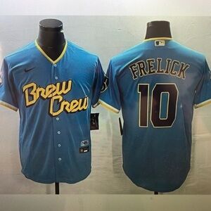 😝Sal Frelick Blue Stitched Jersey🫢